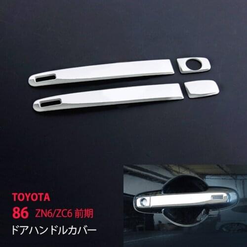 4PCS Exterior Accessories for Toyota 86 ZN6/ZC6 Stainless Steel Car Door Handle Cover Trim Automobiles Styling Sticker