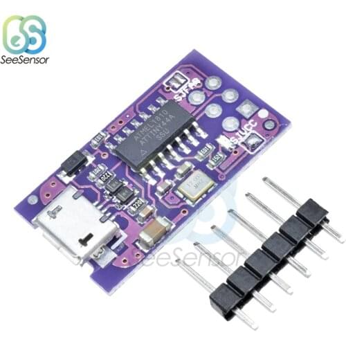 5V Micro USB Tiny AVR ISP ATtiny44 USBTinyISP Programmer Module For Arduino Bootloader ISP Microcontroller ATTiny45 ATTiny85