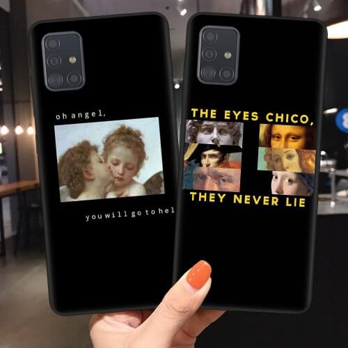 Funny Statue Abstract Art David Angel Cupid Phone Case For Samsung A10 A20 A30 A40 A50 A70 A51 A71 A6 A8 Plus A7 A9 2018 Cover