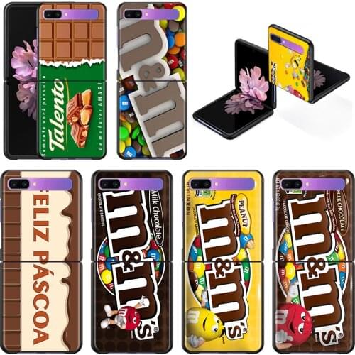 Phone Case For Samsung Galaxy Z Flip 5G Cover Hard Shell Black Fundas PC para M&Ms Chocolate Nutella Bottle