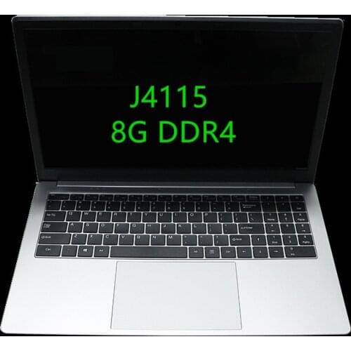 Intel Celeron J4115 15.6-inch IPS Screen All Metal Shell Office Notebook 8GB RAM 128GB/256GB/512GB/1T SSD with type C laptop 15