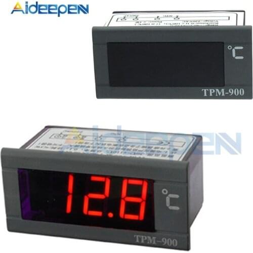 TPM-900 220V Digital Temperature Thermostat Thermo Temperature Controller LED Panel Meter Control with with NTC Sensor