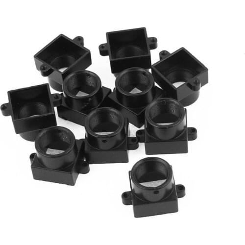 10 Pcs S Mount M12 Lens Holder 20mm Screw Spacing Black for CCTV Security Camera