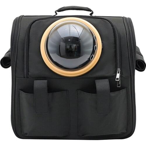 Travel Cat Bag for Small Dog Backpack Outdoor Breathable Pet Carrier Space Capsule Puppy Kitten Canvas Handbag Astronaut Window