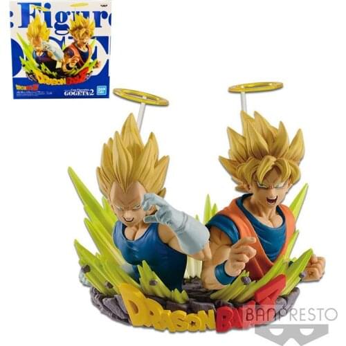 Dragon Ball Z Bandai Original Anime Figure VOL.2 Goku Vegeta Super Game Bust PVC Action Figure Collections Model Toys Kids Gifts