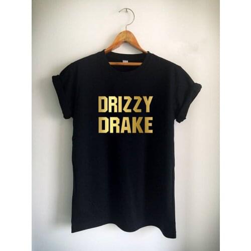 Drizzy Drake T shirt Drake Merch Drizzy Drake for Women Girls Men Tumblr Metallic Gold Top Tee White/Black/Grey/Red t shirt