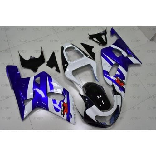 GSX R 600 750 1000 2000 - 2003 K12 Fairing Kits GSXR 600 750 1000 2002 2001 Blue White Fairing