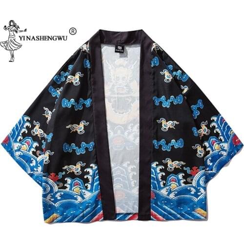 Women Print Yukata Kimonos Japanese Kimono Traditional Cardigan Men Cardigan Shirts Coat Asian Clothes Kimono Cosplay Costumes