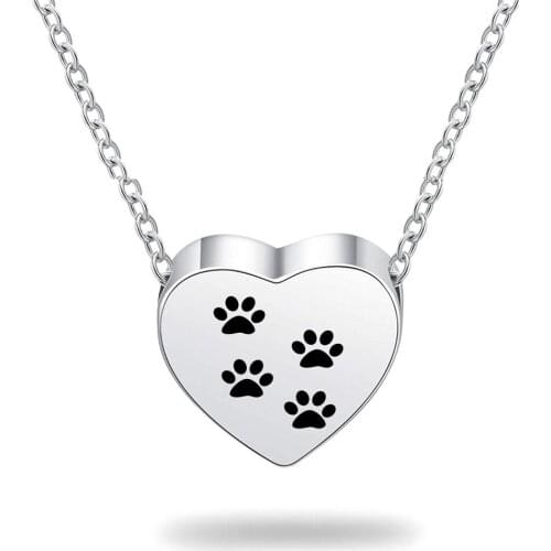 Classic Heart Urn Necklace for Ashes Pendant Stainless Steel Cremation Holder Urn Keepsake Memorial Jewelry For Human/ Pet