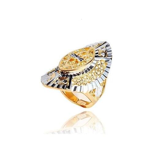 MxGxFam Generous Rings without Stone for Special Design and 18 Gold Color