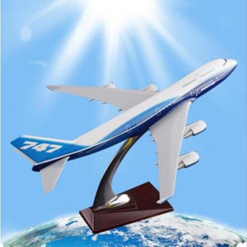 1/250 Scale B747 Aviation Model Toys Airlines Aircraft Diecast Plastic Plane Airliner Toys Display W Stand-up Airplane Show