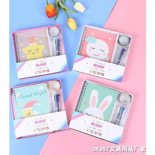 Cartoon Avocado Unicorn Series Notebook with Box,Journal Girls Diy Agenda Planner Organizer with Stickers Pen,Travel Handbook