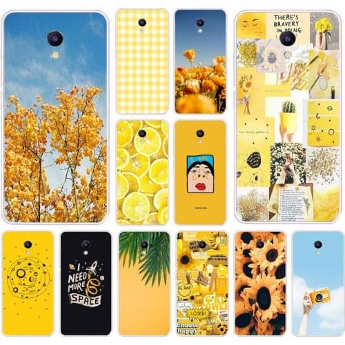 51AS Its infinite in yellow Soft Silicone Back Cover Case for Meizu M5 M5C M5S Note M8 Lite X8 cover funda