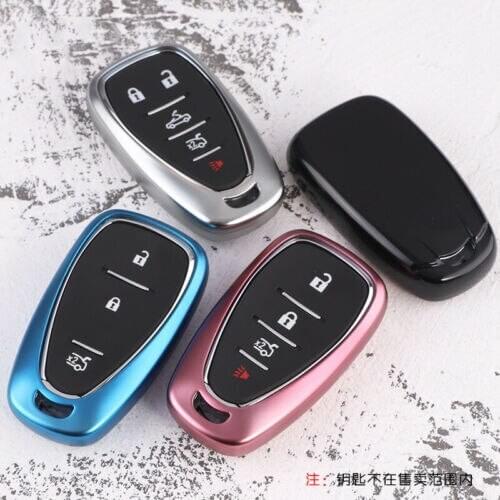 KEYECU TPU Soft Protective Keyless Remote Fob Smart Key Cover Case for GM Chevy FCCID: HYQ4AA / HYQ4EA
