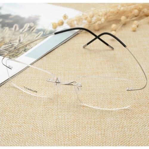 Pure Titanium Rimless Optical Glasses Men Women Frameless Prescription Eyeglasses Frame Denmark Korean Ultralight Myopia Eyewear