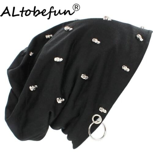 ALTOBEFUN Autumn Winter Warm Hats For Women Men Fashion Lady Skull Design Skullies Beanies For Girl Hip-hop Feminino Cap HT906