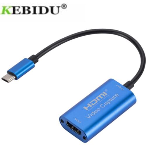HDMI-compatible to USB-C Video Capture Card HD 1080P HDMI-com' To USB Video Capture Board Game Record Live Streaming Broadcast