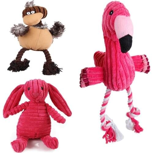 Plush Toy Dog Fleece Toys Bite Resistant Cleaning Teeth Dog Chew Puppy Toys Cartoon 16 Styles Animal Pet Toys For Dogs