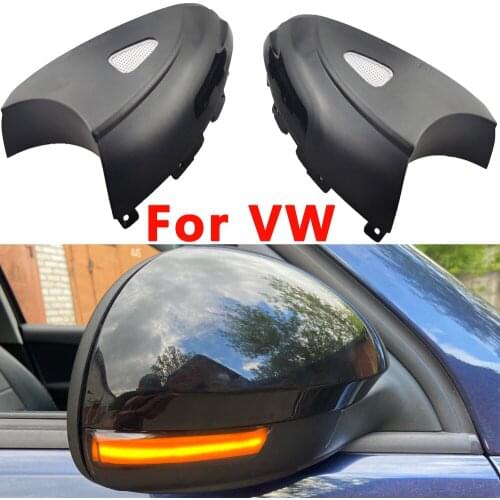 2pcs LED Side Wing Rearview Mirror Dynamic Indicator Flowing Turn Signal Blinker Repeater Light For VW Tiguan MK1 5n Sharan 7n