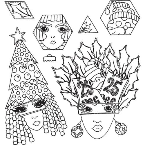 Christams Decorative Girls Transparent Clear Silicone Stamp Photo Album Decorative Clear Stamp Seal for Diy Scrapbooking