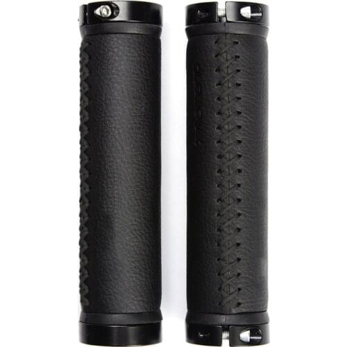 MTB Bike/Bicycle Scooter Handle Grip Microfiber Leather Anti-slipbike Grips PVC Aluminum Alloy Anti-aging Grips Bike Parts