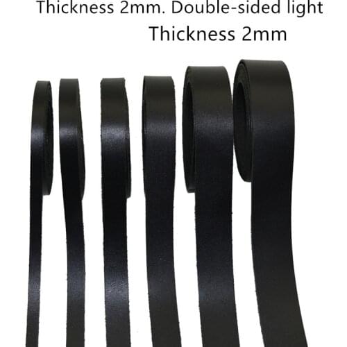 DIY Handmade First Layer Black Leather Rope Cowhide Rope Pure Cowhide Leather Strip 200cm Long