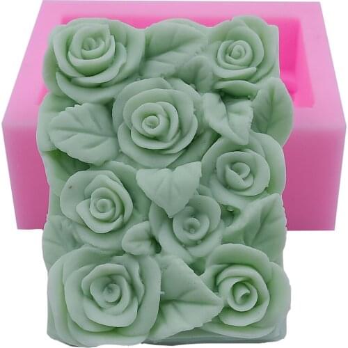 Monqui Rose Flower Silicone Soap Molds Candle Molds Art Craft Molds Resin Molds