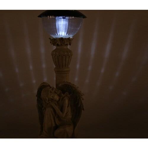 Solar Little Angel Statue Decorative Light Garden Figurine Sculpture Home Furnishing Ornament