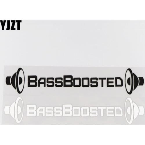 YJZT 23.8×4.5CM BASSBOOSTED Vinyl Car Sticker Decal Modern Creative Cartoon Black/Silver 4C-0287