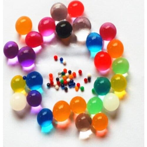 100 pcs/ bag Crystal soil potted multicolor crystal beads gel ball polymer hydrogel crystal beads growth magic jelly wedding