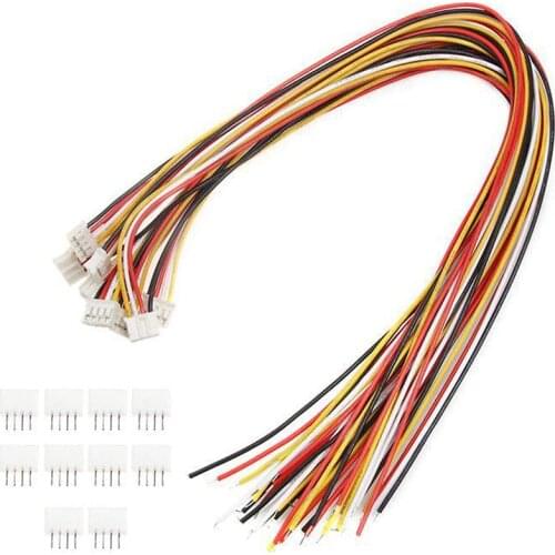 150MM Terminals For Wires With 10 sets of Jst Ph2.0 Connector Plugs, Female header Cable 10 Miniature Male Headers Terminals
