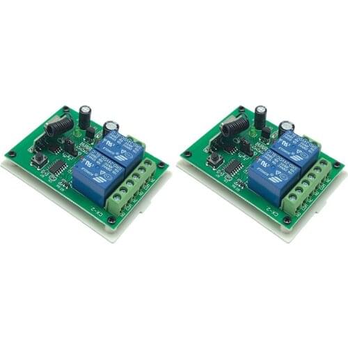 433Mhz 2 Way Learning Wireless Remote Control Switch For Car Lamps, Access Control, Motors, Doors