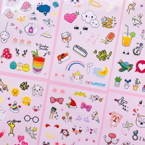 6 Sheets Baby Animals Bullet Decorative Adhesive Stickers Stick Label