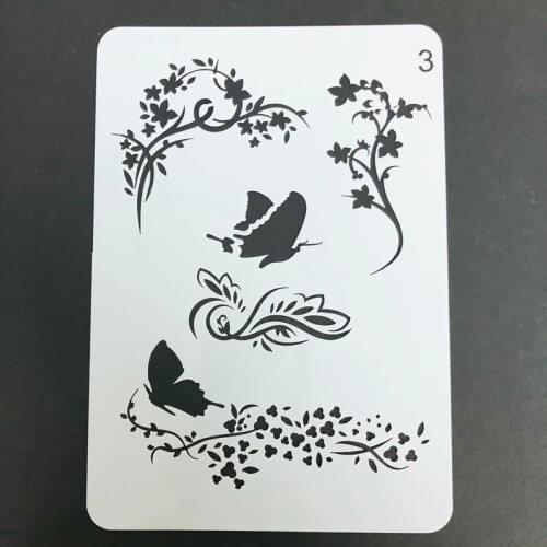 A5 Scrapbooking Stencil for Painting Walls Decor Spring Butterfly Art Design Stamps Template Celebrating Cake Molds Baking Tools