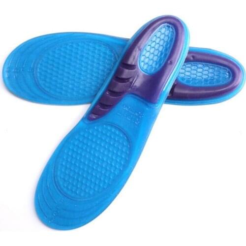 CKAHSBI Massaging Insole Women Sport Insole Running Silica Gel Arch Hiking Silicone Insole Support Plantar Adjustable Length