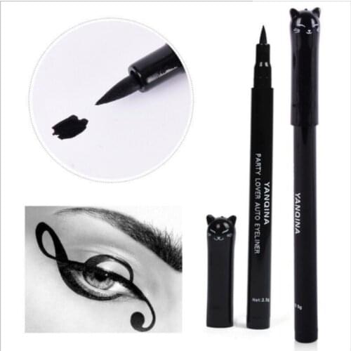Beauty Cat Style Black Long-lasting Waterproof Liquid Eyeliner Eye Liner Pen Pencil Makeup Cosmetic Tool 100pcs