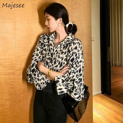 Леопардовые блузки Majesee China At AliExpress