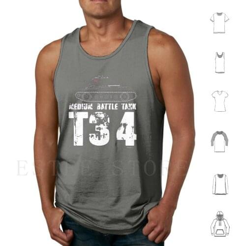T34 Tank Tank Tops Vest Cotton Tiger Tank Fibel Wwii Panzer Panther Kingtiger Manual Transmission Iv Achtung Armor Jagdpanther