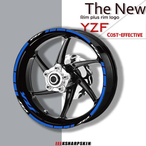 Motorcycle front and rear tire waterproof logo sticker reflective stripe rim kit decal for YAMAHA YZF yzf