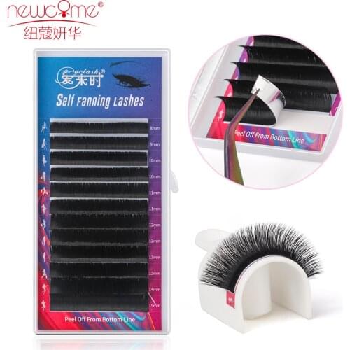 NEWCOME Auto Fan Volume Lashes Blooming Easy Fan Eyelash Extension 2D/3D/4D/5D/6D DIY Faux Mink Eye Lash Makeup Tool