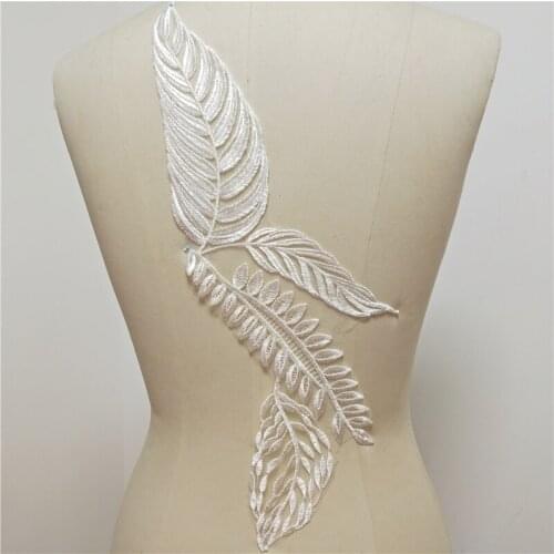 New Embroidery Applique Wedding Dress Childrens Wear Veil Making Material Leaf DIY Headdress