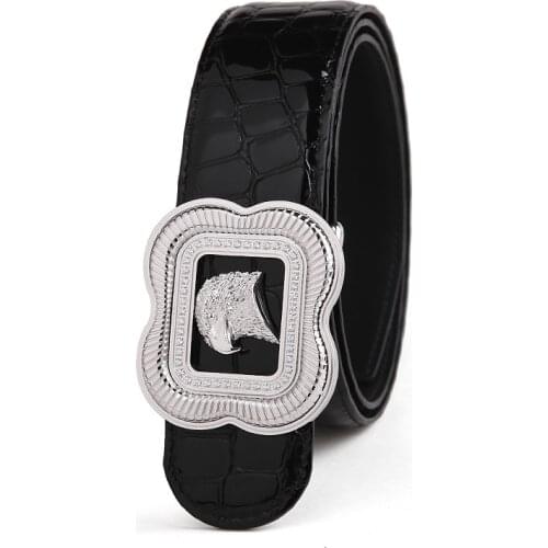 2021 New leather belt leather men high-end business eagle buckle belt Direct selling by manufacturers