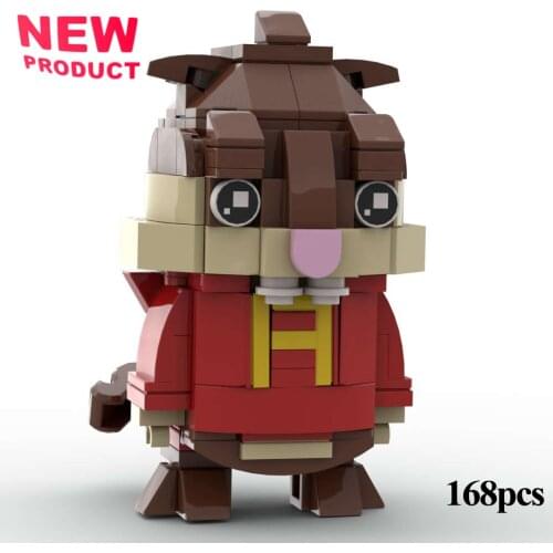 New designe!!! DIY MOC Creative Works Alvin and the Chipmunks squirrel brickheadz Building Block Gift Toys for Children gifts