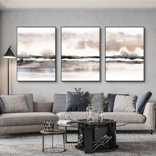 Landscape Canvas Painting Watercolor Wall Picture for Living Room Home Decoration Abstract Posters and Prints Modern Wall Art