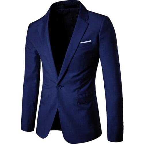 Fashion Men Suit Jacket Business Casual Single button wedding coat mens Solid color wine party dinner suit Male slim outerwear