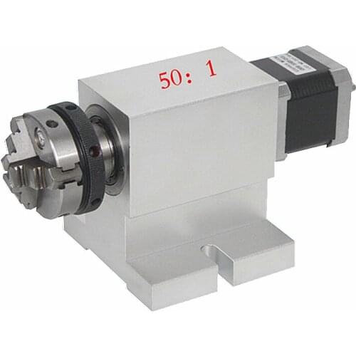 Harmonic drive reducer 3 Jaw 50/65mm chuck CNC dividing head for cnc router Milling Machine