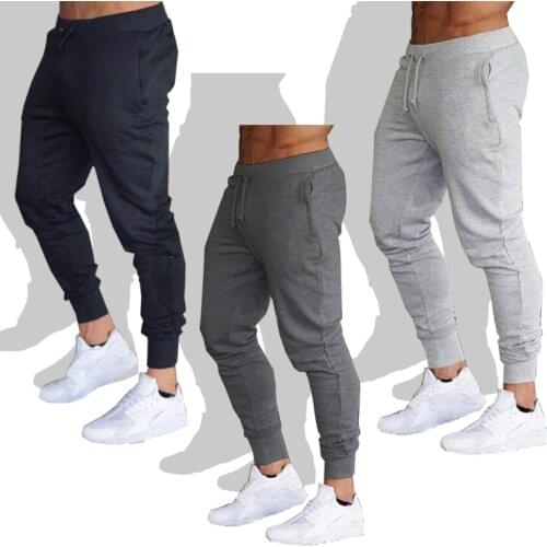 2021New Jogging Pants Men Sport Sweatpants Running Pants Pants Men Joggers Cotton Trackpants Slim Fit Pants Bodybuilding Trouser