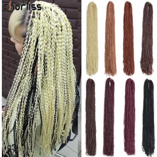 Synthetic Long Curly Zizi Braids Crochet Thin Box Braids Twist Synthetic Braiding Hair 28inch Freetress Crochet Braid Locs