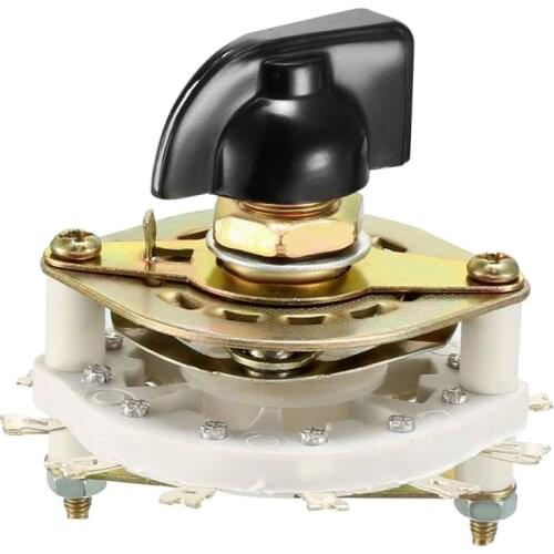 UXCELL 1/2/3 Pole 5/6/11 Position 1/3 Deck Band Channel Rotary Switch Selector with Plastic Knob on Radio TV Industrial Machine