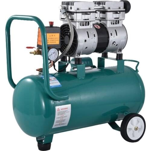 750-30L High Pressure Air Pump Portable Mute Oilless Air Compressor Copper Motor Two-Cylinder Air Compressor 220V 750W 1400r/min